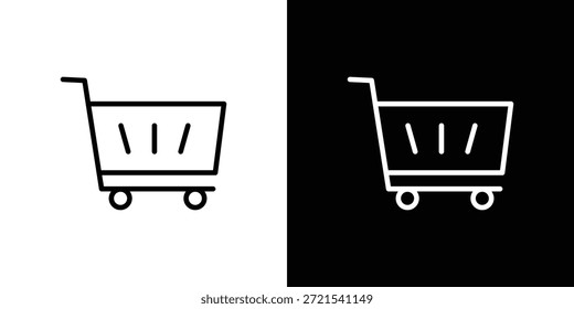Vector de icono de Carrito de compras, símbolo, ilustraciones de logotipo