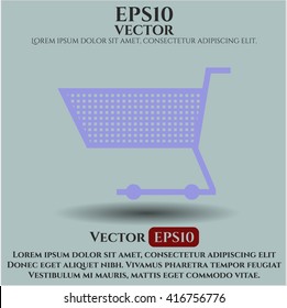 icono del carro de la compra símbolo del vector eps planos jpg aplicación web