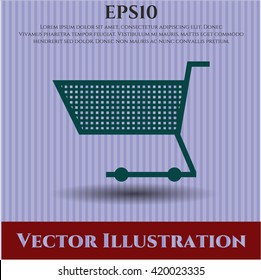shopping cart icon vector symbol flat eps jpg app web