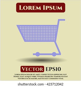 icono del carro de la compra símbolo del vector eps planos jpg aplicación web