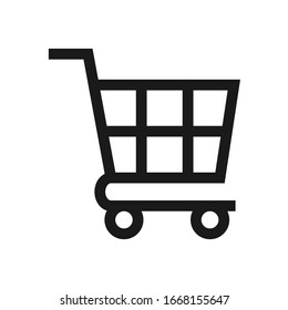 Shopping cart icon vector. Shopping cart icon in trendy design style.