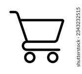 Shopping Cart Icon Vector, Shopping Trolley Icon, Shopping Cart Logo, Container For Goods And Products, Economics Symbol Design Elements, Basket Symbol Silhouette, Retail Design Elements