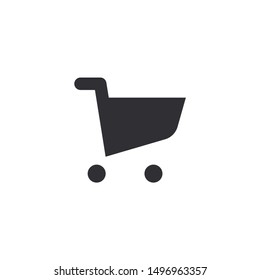 Shopping cart icon. Vector shopping cart icon. Shopping trolley for web, mobile apps. Trolley icon vector. Shop icon. Online shop. Market. Grocery bag. Sales symbol. Purchase history. Sale. Store