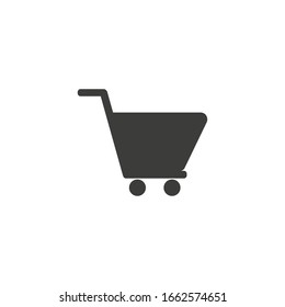 Vector de icono del carro de compra. Diseño de ilustraciones de plantillas de logotipo de carro. Vector EPS 10.