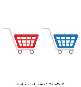 Shopping cart icon Vector trolley sign