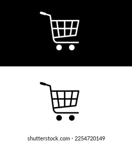 Vector de icono del carro de la compra. Icono del carrito de tranvías en diseño plano de moda.