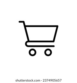 Shopping cart icon vector trolley sign
