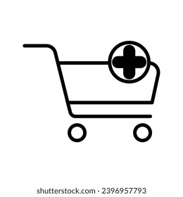 Vector De Icono De Carro De Compra, Icono De Trole De Compra, Logotipo De Carro De Compra, Contenedor De Productos Y Productos, Elemento De Diseño De Símbolo Económico, Silueta De Símbolo De Carro, Elemento De Diseño Minorista