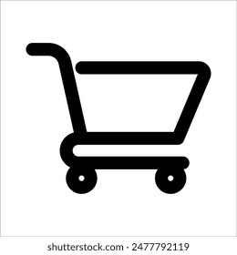 Shopping Cart Icon Vector, Shopping Trolley Icon, Shopping Cart Logo, Container For Goods And Products, Economics Symbol Design Elements, Basket.