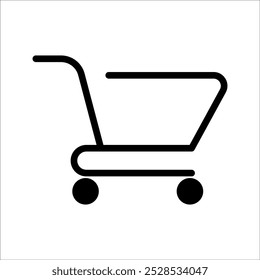 Shopping Cart Icon Vector, Shopping Trolley Icon, Shopping Cart Logo, Container For Goods And Products, Economics Symbol Design Elements, Basket.