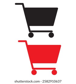 Shopping Cart Icon Vector, Shopping Trolley Icon, Shopping Cart Logo, Container For Goods And Products, Economics Symbol Design Elements, Basket.