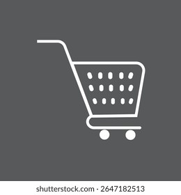 Vetor do ícone do carrinho de compras, ícone do carrinho de compras, logotipo do carrinho de compras, recipiente para bens e produtos, Elementos de design de símbolo econômico, cesta.
