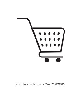 Shopping Cart Icon Vector, Shopping Trolley Icon, Shopping Cart Logo, Container For Goods And Products, Economics Symbol Design Elements, Basket.