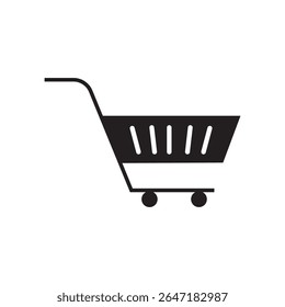 Shopping Cart Icon Vector, Shopping Trolley Icon, Shopping Cart Logo, Container For Goods And Products, Economics Symbol Design Elements, Basket.
