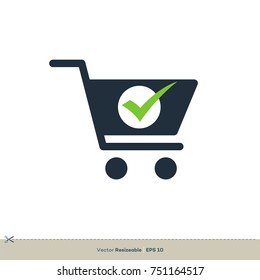 Shopping Cart Icon Vector. Trolley Logo Template Illustration Design. Vector EPS 10.