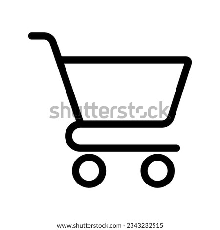 Shopping Cart Icon Vector, Shopping Trolley Icon, Shopping Cart Logo, Container For Goods And Products, Economics Symbol Design Elements, Basket Symbol Silhouette, Retail Design Elements