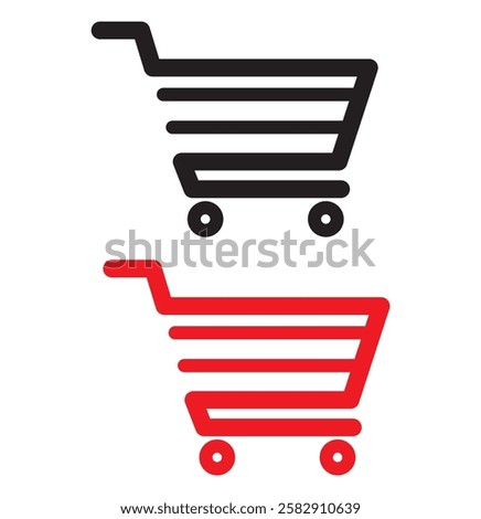 Shopping Cart Icon Vector, Shopping Trolley Icon, Shopping Cart Logo, Container For Goods And Products, Economics Symbol Design Elements, Basket.