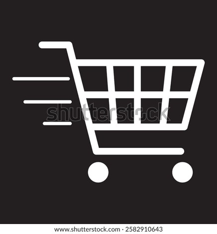 Shopping Cart Icon Vector, Shopping Trolley Icon, Shopping Cart Logo, Container For Goods And Products, Economics Symbol Design Elements, Basket.