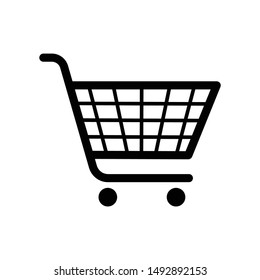 Shopping cart icon vector for web design e-commerce web or online shop.