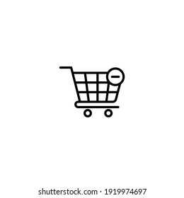 Shopping cart icon vector for web, computer and mobile app