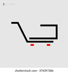Shopping cart icon / vector icon for web and mobile applications