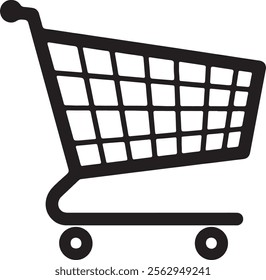 Shopping Cart Icon Vector with a White Background