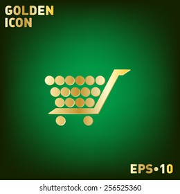 shopping cart icon. vextor illustration. cart online store, Internet shop. basket shopping