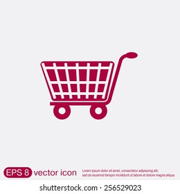 shopping cart icon. vextor illustration. cart online store, Internet shop. basket shopping
