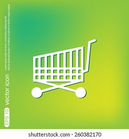 shopping cart icon. vextor illustration. cart online store, Internet shop. basket shopping