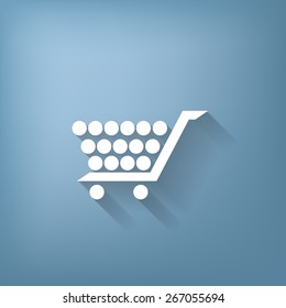 shopping cart icon. vextor illustration. cart online store, Internet shop. basket shopping