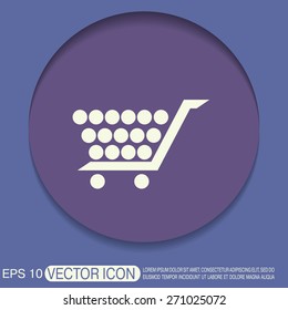 shopping cart icon. vextor illustration. cart online store, Internet shop. basket shopping