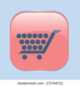 shopping cart icon. vextor illustration. cart online store, Internet shop. basket shopping
