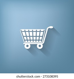 shopping cart icon. vextor illustration. cart online store, Internet shop. basket shopping