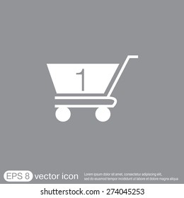 shopping cart icon. vextor illustration. cart online store, Internet shop. basket shopping