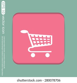 shopping cart icon. vextor illustration. cart online store, Internet shop. basket shopping