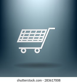 shopping cart icon. vextor illustration. cart online store, Internet shop. basket shopping