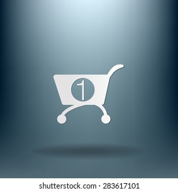 shopping cart icon. vextor illustration. cart online store, Internet shop. basket shopping
