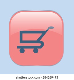 shopping cart icon. vextor illustration. cart online store, Internet shop. basket shopping