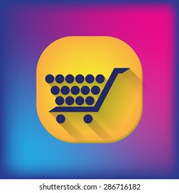 shopping cart icon. vextor illustration. cart online store, Internet shop. basket shopping