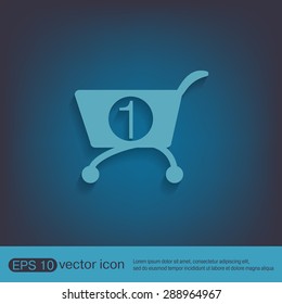 shopping cart icon. vextor illustration. cart online store, Internet shop. basket shopping