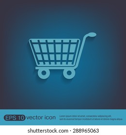 shopping cart icon. vextor illustration. cart online store, Internet shop. basket shopping