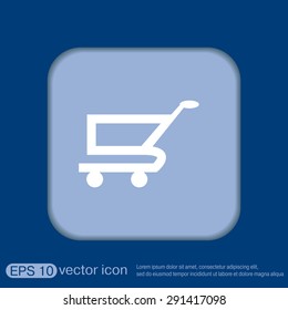 shopping cart icon. vextor illustration. cart online store, Internet shop. basket shopping