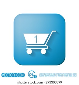 shopping cart icon. vextor illustration. cart online store, Internet shop. basket shopping