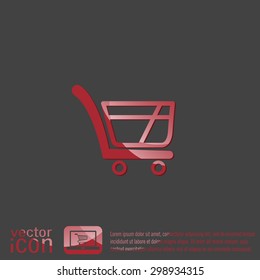 shopping cart icon. vextor illustration. cart online store, Internet shop. basket shopping