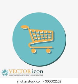 shopping cart icon. vextor illustration. cart online store, Internet shop. basket shopping