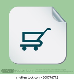 shopping cart icon. vextor illustration. cart online store, Internet shop. basket shopping