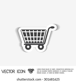 shopping cart icon. vextor illustration. cart online store, Internet shop. basket shopping