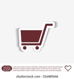 shopping cart icon. vextor illustration. cart online store, Internet shop. basket shopping