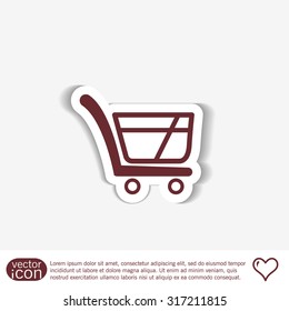 shopping cart icon. vextor illustration. cart online store, Internet shop. basket shopping