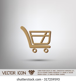 shopping cart icon. vextor illustration. cart online store, Internet shop. basket shopping